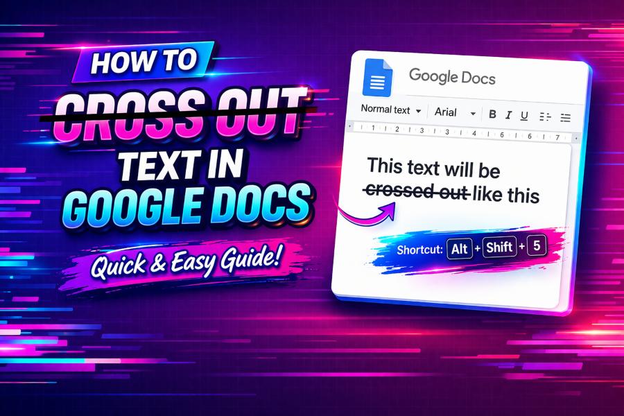 how to cross out text in google docs